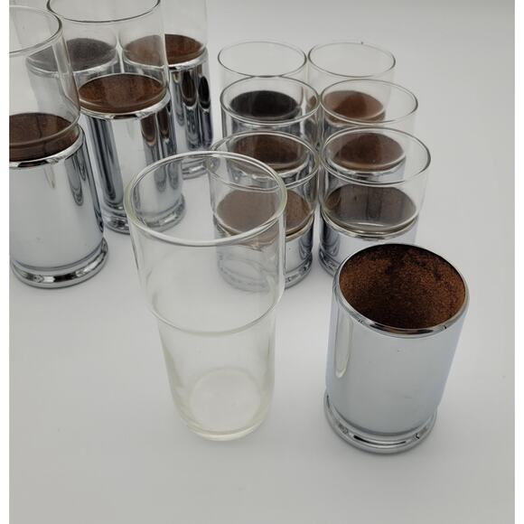 1950s Mid Century Modern Insulated Chrome Hellerware Pitcher & Glass Set MCM - Picture 11 of 16